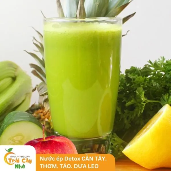 Nước Ép Detox Cần Tây Thơm Táo Dưa Leo